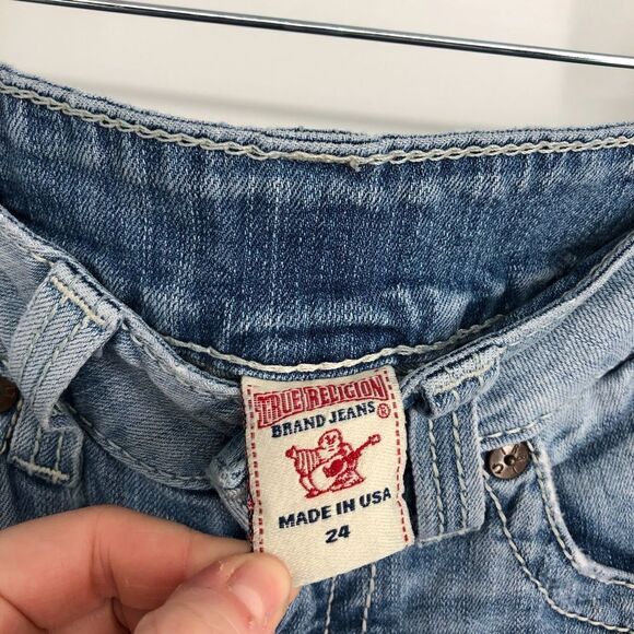 TRUE RELIGION Straight Skinny Jeans Light Wash - Picture 7 of 9